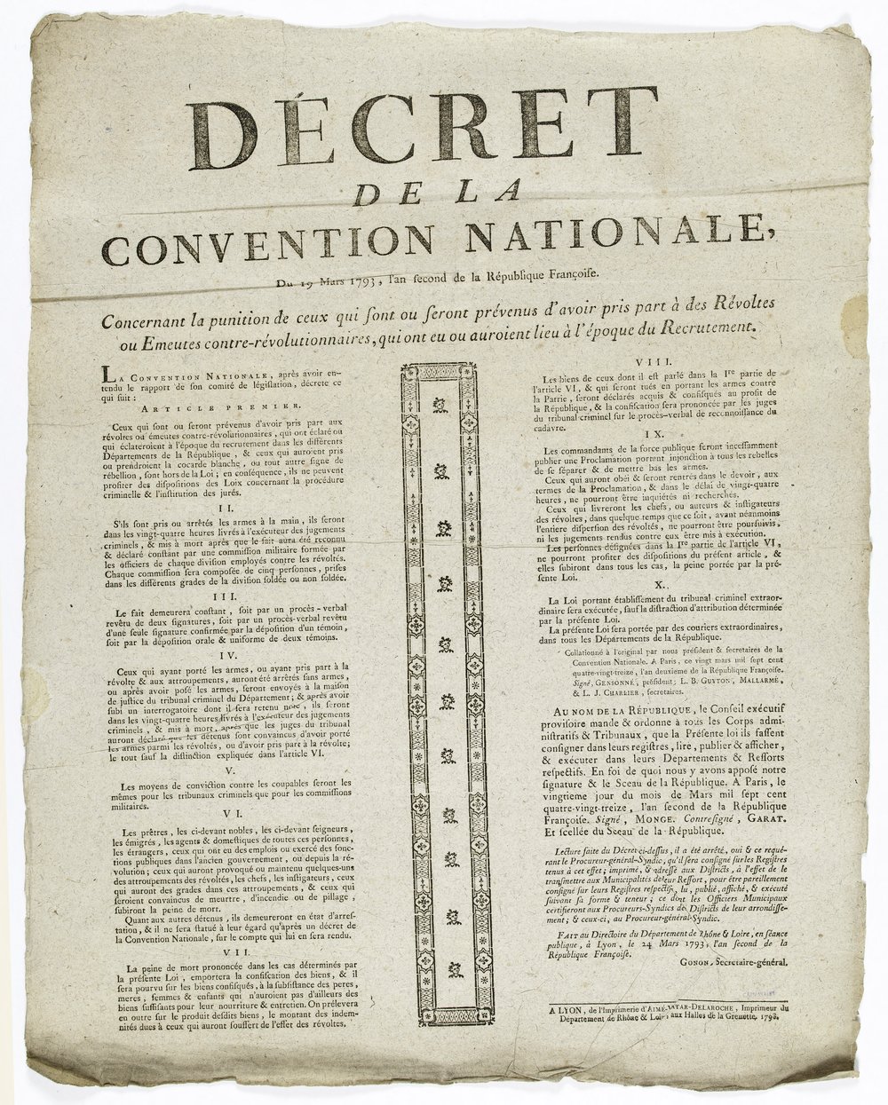 loi du 19 mars 1793