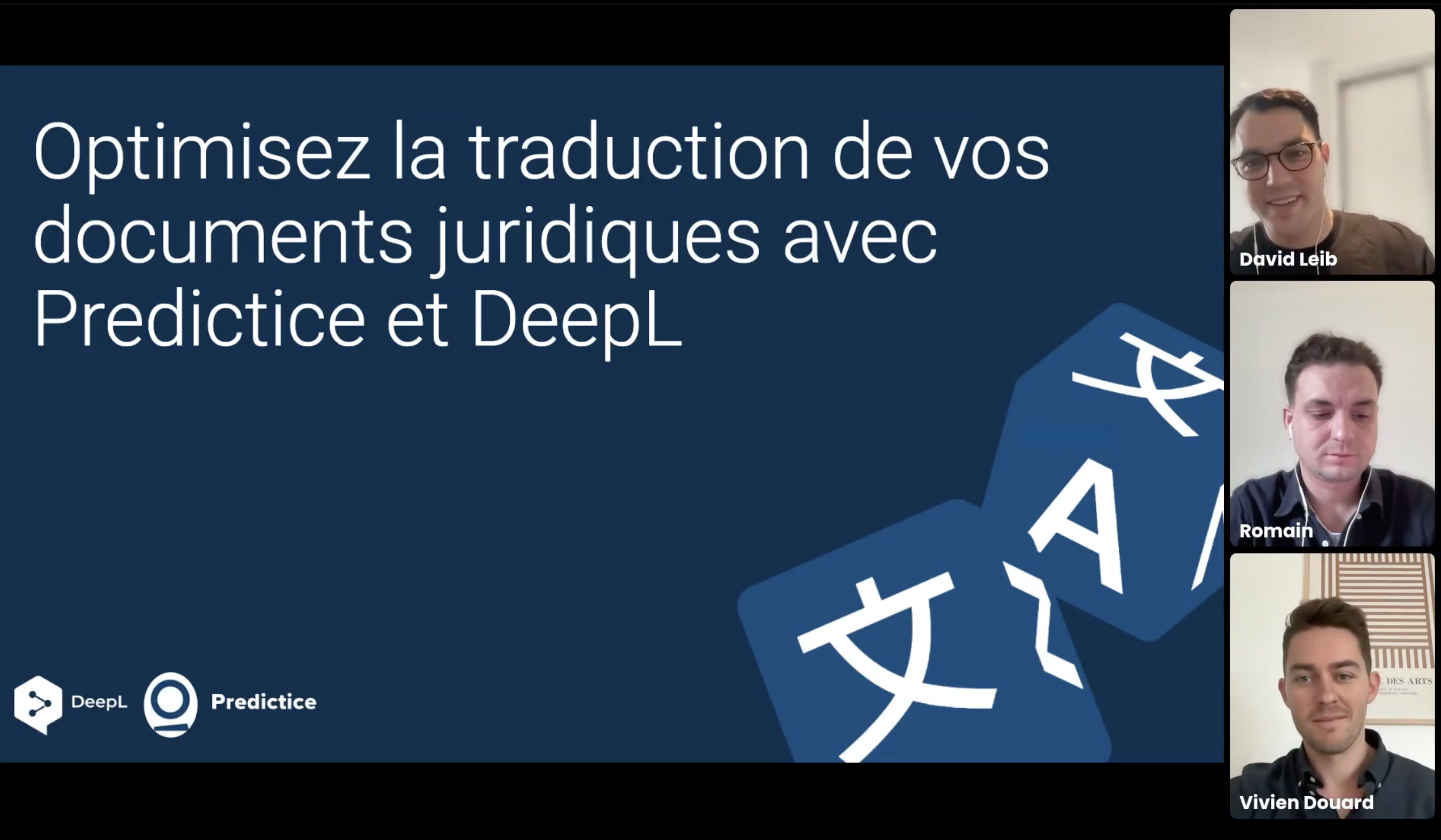 Predictice Deepl Webinar traduction